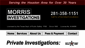 What Morrisinvestigations.com website looked like in 2018 (5 years ago)