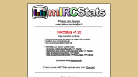 What Mircstats.net website looked like in 2018 (5 years ago)