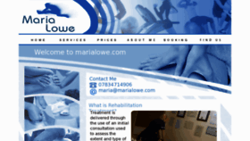 What Marialowe.com website looked like in 2018 (5 years ago)