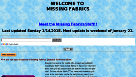 What Missingfabrics.com website looked like in 2018 (5 years ago)