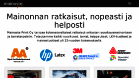 What Mainoste.fi website looked like in 2018 (5 years ago)
