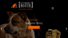What Mongrelboots.com.au website looked like in 2018 (5 years ago)