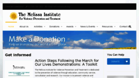 What Melissainstitute.org website looked like in 2018 (5 years ago)