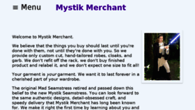 What Mystikmerchant.com website looked like in 2018 (5 years ago)