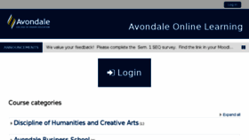 What Moodle.avondale.edu.au website looked like in 2018 (5 years ago)