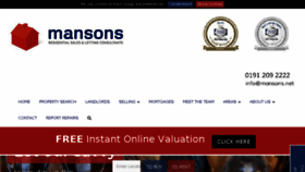What Mansons.net website looked like in 2018 (5 years ago)