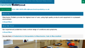 What Manchesterpodiatry.co.uk website looked like in 2018 (5 years ago)