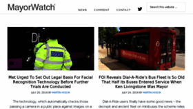 What Mayorwatch.co.uk website looked like in 2018 (5 years ago)