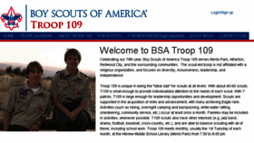 What Mptroop109.com website looked like in 2018 (5 years ago)