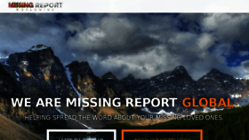 What Missing.report website looked like in 2018 (5 years ago)