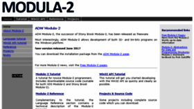 What Modula2.org website looked like in 2018 (5 years ago)