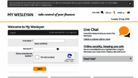 What Mywesleyan.co.uk website looked like in 2018 (7 years ago)