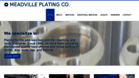 What Meadvilleplating.com website looked like in 2018 (5 years ago)