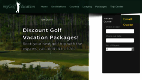 What Mygolfvacation.com website looked like in 2018 (5 years ago)