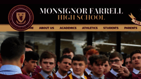 What Msgrfarrellhs.org website looked like in 2018 (5 years ago)