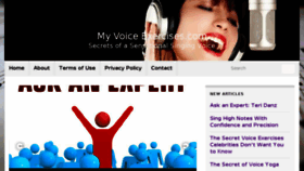 What Myvoiceexercises.com website looked like in 2018 (5 years ago)