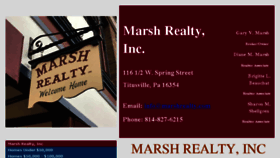 What Marshrealty.com website looked like in 2018 (5 years ago)