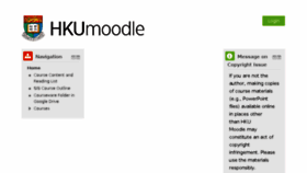 What Moodle.hku.hk website looked like in 2018 (5 years ago)