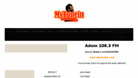 What Mytunein.com website looked like in 2018 (5 years ago)