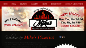 What Mikespizzeriabeverly.com website looked like in 2018 (5 years ago)