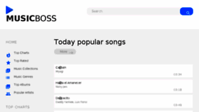 What Musicboss.org website looked like in 2018 (5 years ago)