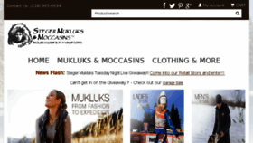 What Mukluks.com website looked like in 2018 (5 years ago)