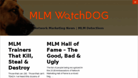 What Mlmwatchdog.com website looked like in 2018 (5 years ago)