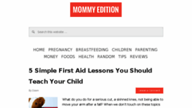 What Mommyedition.com website looked like in 2018 (5 years ago)