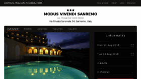 What Modus-vivendi-hotel.sanremo.hotels-italian-riviera.com website looked like in 2018 (5 years ago)