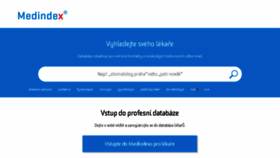 What Medindex.cz website looked like in 2018 (5 years ago)