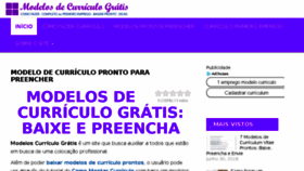 What Modeloscurriculogratis.com.br website looked like in 2018 (5 years ago)