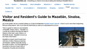What Mazatlanvisit.com website looked like in 2018 (5 years ago)