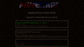 What Minecraft.is website looked like in 2018 (5 years ago)