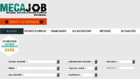 What Mecajob.fr website looked like in 2018 (5 years ago)