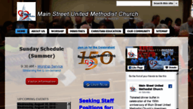 What Mainstreet-umc.org website looked like in 2018 (5 years ago)