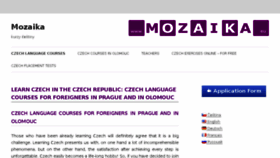 What Mozaika.eu website looked like in 2018 (5 years ago)