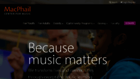 What Macphail.org website looked like in 2018 (5 years ago)