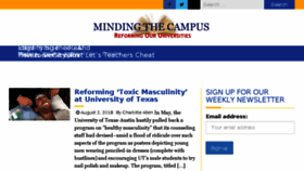 What Mindingthecampus.com website looked like in 2018 (5 years ago)