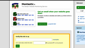 What Montastic.com website looked like in 2018 (5 years ago)
