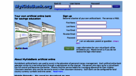 What Mykidsbank.org website looked like in 2018 (5 years ago)