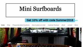 What Minisurfboards.co.uk website looked like in 2018 (5 years ago)