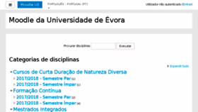 What Moodle.uevora.pt website looked like in 2018 (5 years ago)
