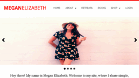 What Meganelizabeth.com website looked like in 2018 (5 years ago)