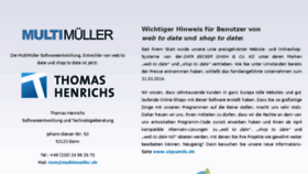 What Multimueller.de website looked like in 2018 (5 years ago)