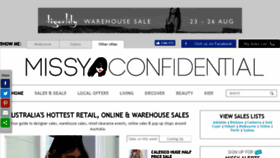 What Missyconfidential.com.au website looked like in 2018 (5 years ago)
