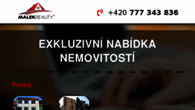 What Malekreality.cz website looked like in 2018 (5 years ago)