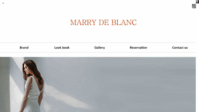 What Marrydeblanc.com website looked like in 2018 (5 years ago)