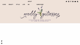What Maddygutierrez.com website looked like in 2018 (5 years ago)