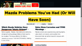 What Mazdaproblems.com website looked like in 2018 (7 years ago)