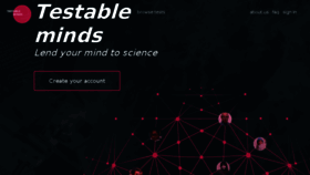 What Minds.testable.org website looked like in 2018 (5 years ago)